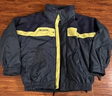 Columbia Bomber Fleece Lined Jacket Portland Bugaboo Coat Green Blue Mens Sz M