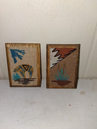 Indianer Navajo Sandkunst Magnete 2er Set *** lesen - Bild 1 von 5