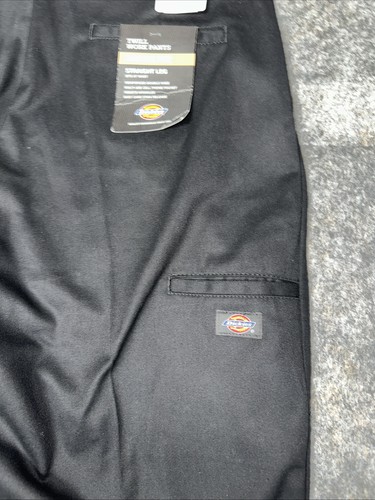NWT 36x32 MENS DICKIES LOOSE FIT DOUBLE KNEE WORK PANTS- BLACK -(42-8) - Picture 8 of 11