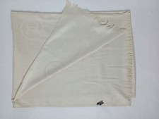 Authentic Chanel Wrap Stole Shawl 60 WOOL 40 Acrylic Light Gold Used