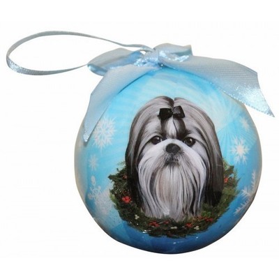 Shih Tzu Black and White Ornament