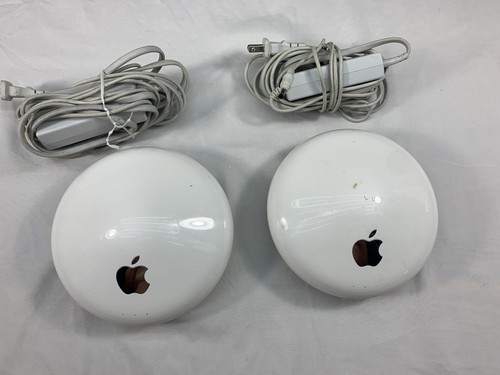 (2) Apple AirPort Extreme Base Stations 54 Mbps 10/100 Wireless G Router (A1034) - Picture 1 of 7