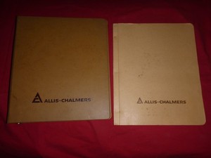 Vintage Allis Chalmers Farm Equipment Original 3 Ring Binder 7571 & Folder Empty