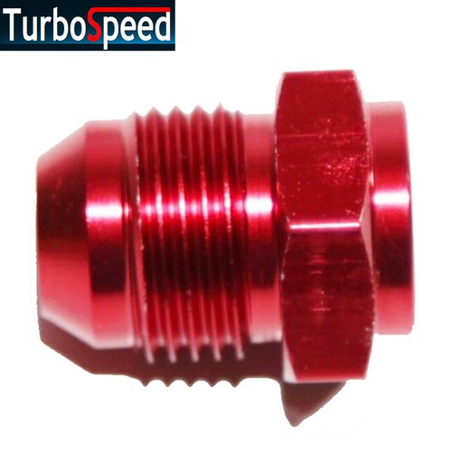 1 Pairs -8AN Male to Weld-On Bung 0 Degree Hose End Fitting Adapter Flare Red - Picture 5 of 7