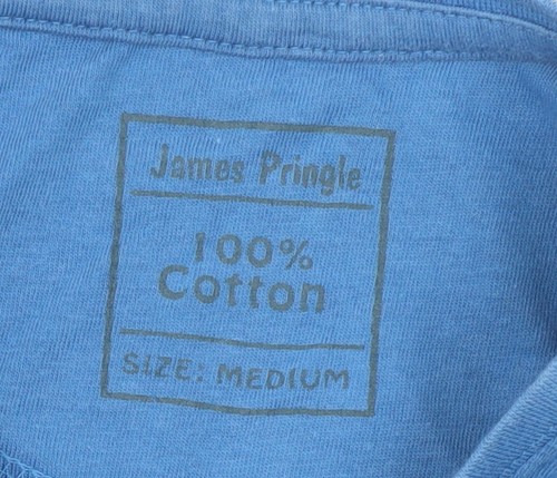 James Pringle Men's Blue Cotton T-Shirt Medium - Picture 4 of 12