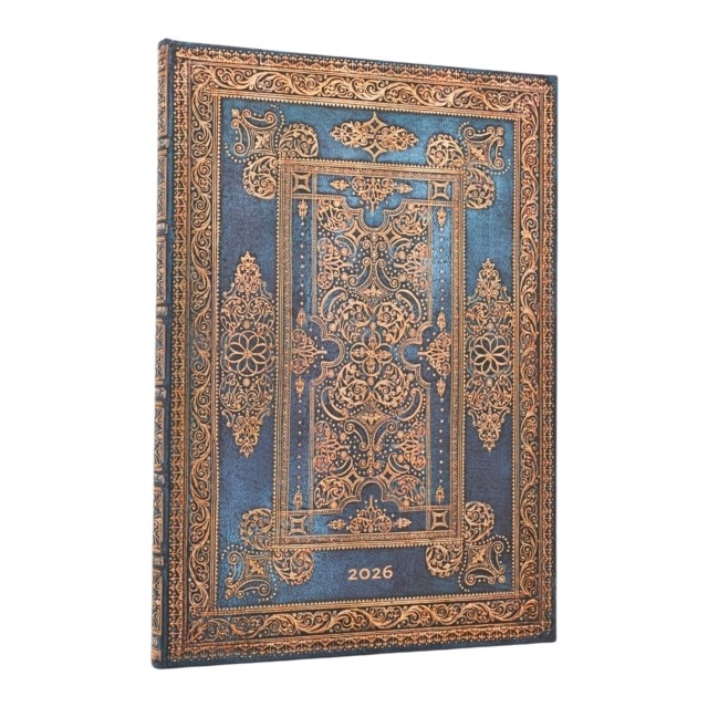 2026 Blue Luxe (Luxe Design) Grande 12-month Vertical Hardcover Flexi
