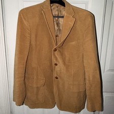 Vintage Polo Ralph Lauren Men  s Tan Solid L Regular Blazer 3-Button Notch Lapel