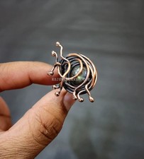Labradorite Copper Wire Wrapped Ring Gemstone Ring Handmade Gift Ring for her
