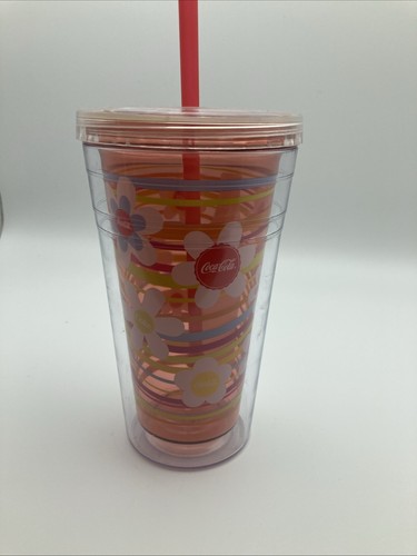 Coca-Cola Becher mit Deckel und Strohhalm 16 Unzen - Bild 4 von 9
