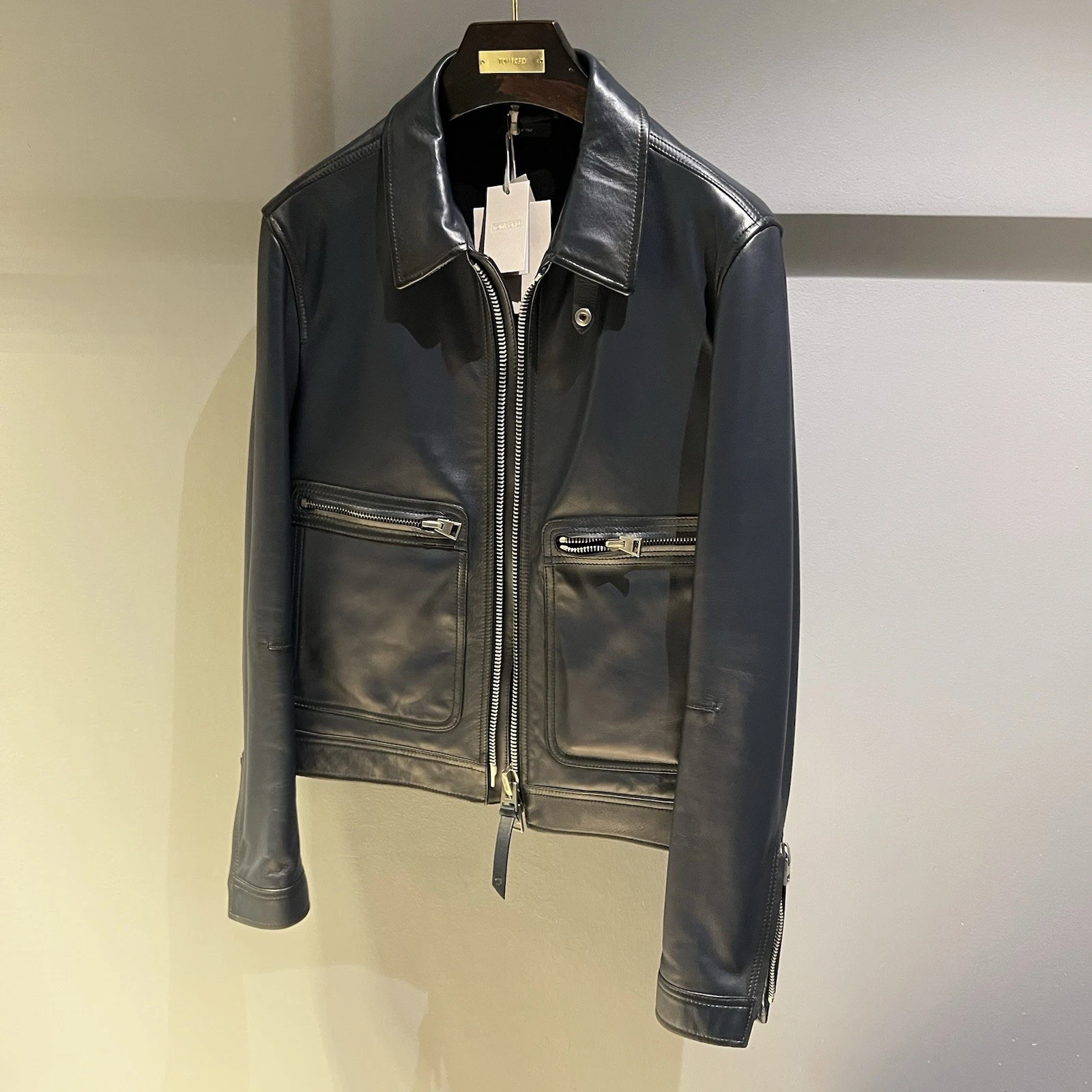 Tom Ford — Tom Ford Leather Jacket In Medium And Large