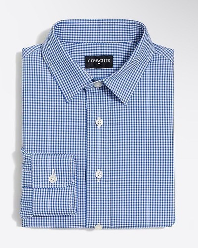 J.Crew Crewcuts Boys 100% cotton long sleeve Thompson patterned shirt 14 blue