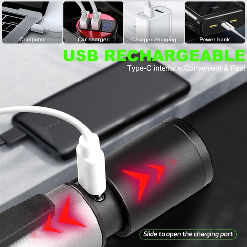 Linterna de Bolsillo con Clip,LED UV Recargable Luz Flash Ligera,Súper... - Imagen 9 de 9