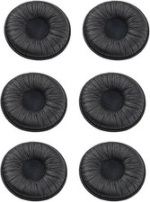 Pack of 6 Leatherette Ear Cushions for Plantronics Headsets - Comfort Redefined