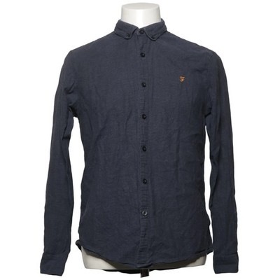 Farah, Hemd, Größe: L, Slim Fit, Blau, Baumwolle, Einfarbig, Herren #JWL