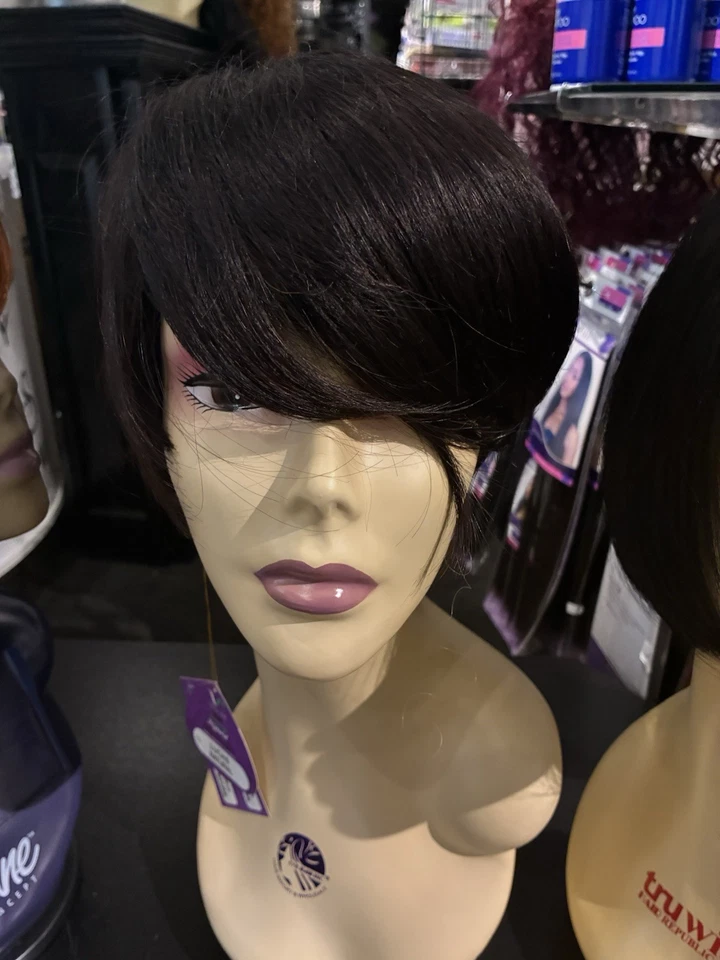 Peluca de cabello humano Vivica a Fox H205V para mujer Pure Stretch Cap Navaja Pixie Foto 3 de 4