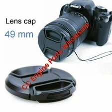 49mm Plastic Snap-On Front Lens Caps Cover Hood for Canon Nikon SLR DSLR Camera