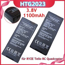 2x Ersatz 3.8V 1100mAh Lithium Akku Kompatibel für RYZE Tello RC Quadcopter