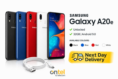 Samsung Galaxy A20e Dual SIM 32GB entsperrt schwarz weiß blau Grade B Zustand