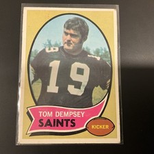 1970 Topps #140 Tom Dempsey Kicker New Orleans Saints *NR* 