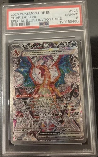 Pokémon TCG Charizard EX Sir Obsidian Flames 223/197 PSA 8