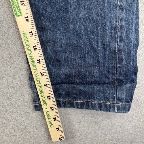 Pantalones de mezclilla desgastados con ribete de pierna recta azul 30x34 Levis Jeans para hombre - Imagen 16 de 20