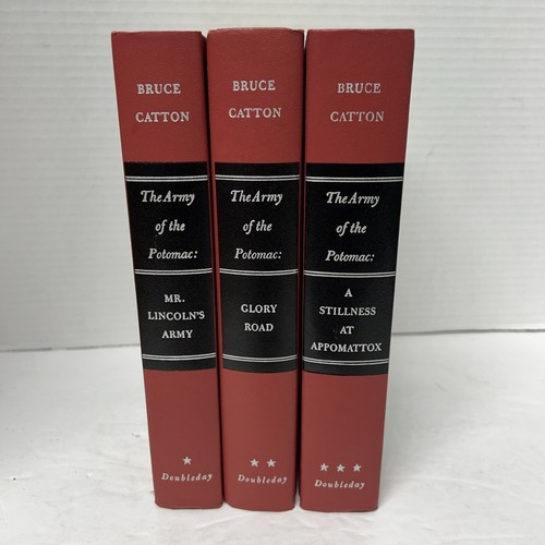The Army of the Potomac, By Bruce Catton, 3 Volumes Set,Trilogy 1950s,HC