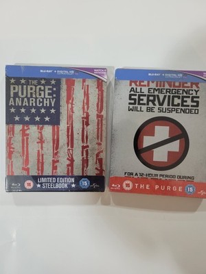 THE PURGE 1 & PURGE ANARCHY BRAND NEW BLU RAY DIGITAL HD