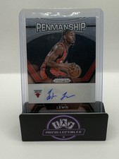 2023-24 Panini Prizm - Penmanship Justin Lewis #PNM-JWS Silver Prizm (AU, RC)