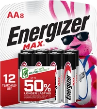 Energizer AA Batteries, MAX Double AA Battery Alkaline, 8 Count