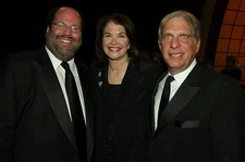Scott Rudin Sherry Lansing Jonathan Dolgen pose during 9th Screen- 2003 Photo 1