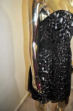 SO HAUTE AMERICAN RAG STRAPLESS LEOPARD ELASTIC CUTOUT BACK DRESS SIZE L NWT