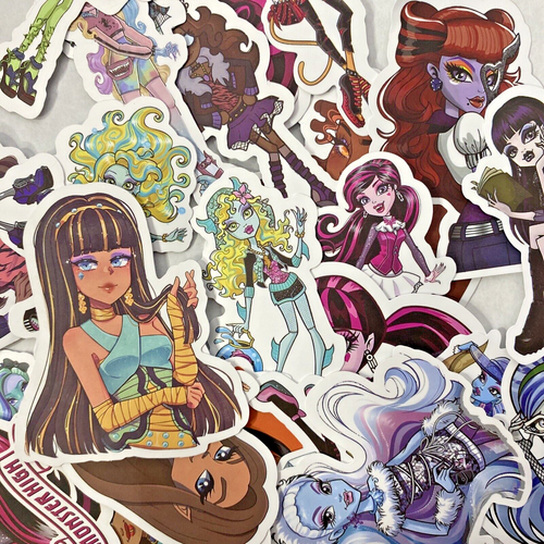 50pc Monster High Phone Laptop Skateboard Sticker Pack - Picture 2 of 6