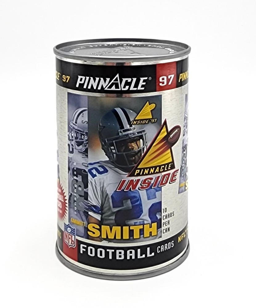1997 Pinnacle Football Card in a Can Emmitt Smith 10 Cards per Can Cowboys