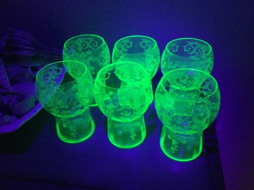 Vaso plano Cambridge Glass Portia VERDE 4 1/2" (6 disponibles) - Imagen 3 de 8