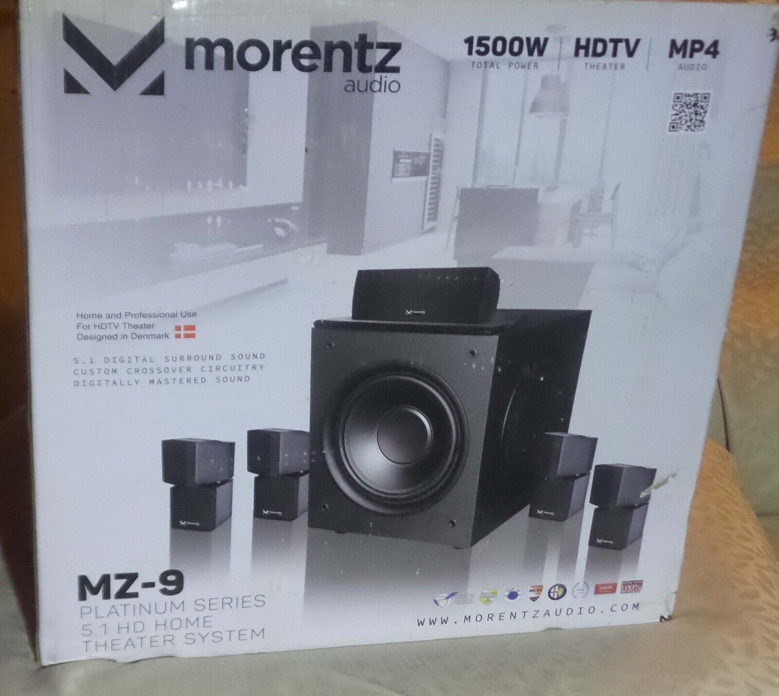 Morentz Audio MZ-9 5.1 HD 1500W Home Theater System