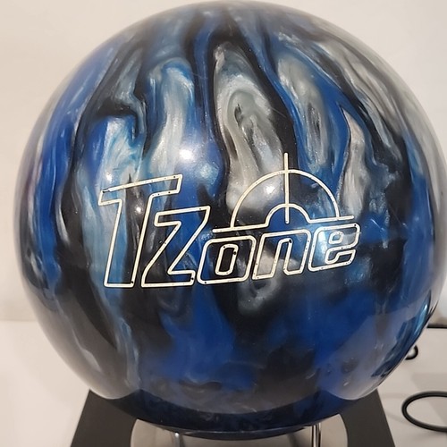 Brunswick T-Zone Used 10 Pin Bowling Ball Blue Marble 15LBS - Picture 3 of 7