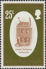 ST. KITTS & NEVIS - 1970 - Centenary of Charles Dickens' Death - MNH - Sc.# 225