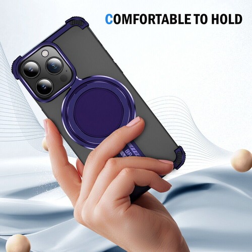 Minimalist Alloy Metal Phone Case Magnetic Stand for iPhone 15 14 13 12 MagSafe - Picture 46 of 66