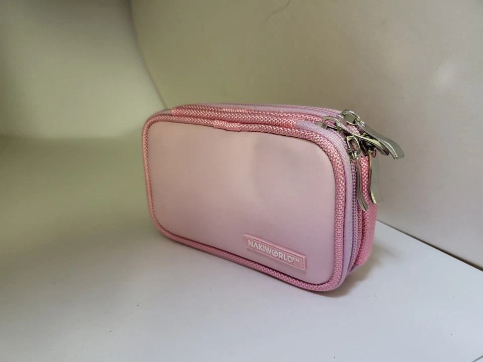 NUEVO ROSA Estuche Cartera con Doble Cremallera + Correa para el Hombro para Nintendo DS Lite #11E Foto 3 de 4
