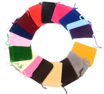 10-PACK VELVET BAGS 4'' x 3.5'' party favor wedding gift jewelry drawstring pouch 