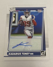 2021 Panini Clearly Donruss Kadarius Toney Rated Rookie Auto #65 RC Chiefs