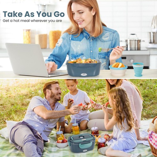 50oz Lunch Box Elettrico 80W Fast-Heat Elettrico Riscaldato Lunch Box per Adulti, Verde - Foto 6 di 16