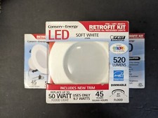 Feit Electric LED Retrofit Recessed Light Kit 9.7 Watt 520 Lumens