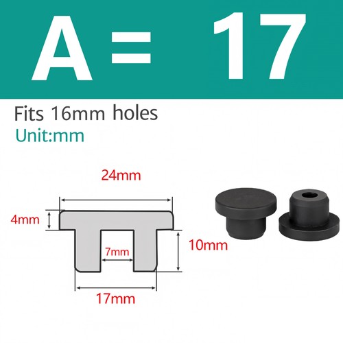 Black Silicone Rubber Round Hole Plugs Blanking End Cap Tube Pipe Insert Bungs - Picture 26 of 94