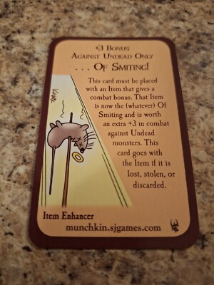 Munchkin ''...of Smiting!'' Promo Card Steve Jackson Games