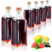 6X Glasflasche 500 Ml Mit Korken - Leere Flasche Mit Korkenverschluss