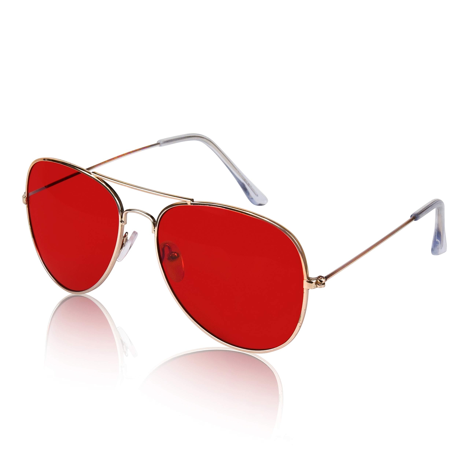 Baddie Women Fashion Sunglasses Gold Red Frame Cool Accessory