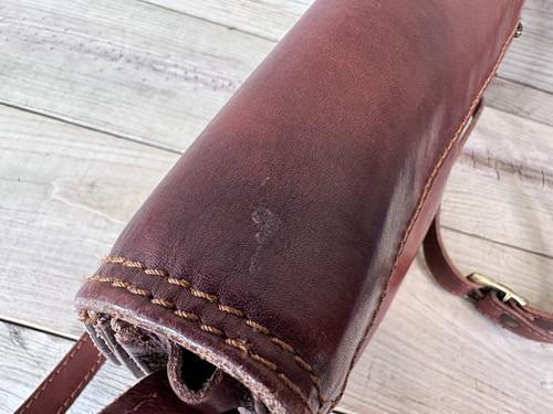 Vera Pelle Italy Purse Bag Crossbody Leather Flap BROWN Classic Saddle VTG - Picture 7 of 13