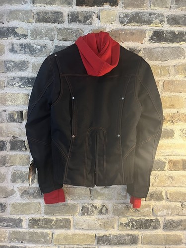 NexGen SH1939 Ladies 'Reflective Tribal' Red and Black 3/4 Textile Vented Jacket - Picture 3 of 5