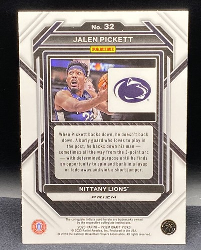 2023 Panini Prizm Draft Picks Jalen Pickett Green Prizm #32 Penn State RC - Picture 2 of 2